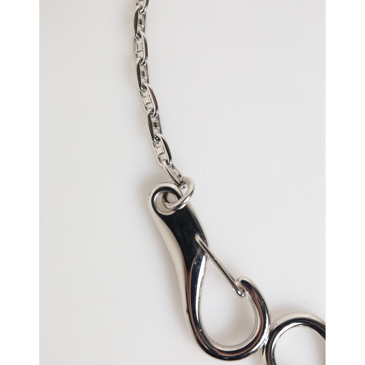Dolce & Gabbana Silver DG Logo Key Holder Keychain Bag Charm Keyring SMY11021