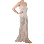 Dolce & Gabbana Beige Sequined Flower Flare Ball Gown Dress DR1687-42