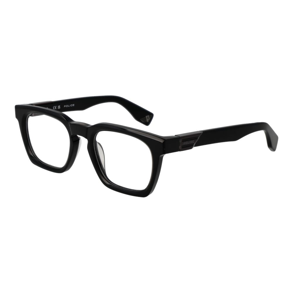 Police Black Cellulose Acetate Glasses (Frames)