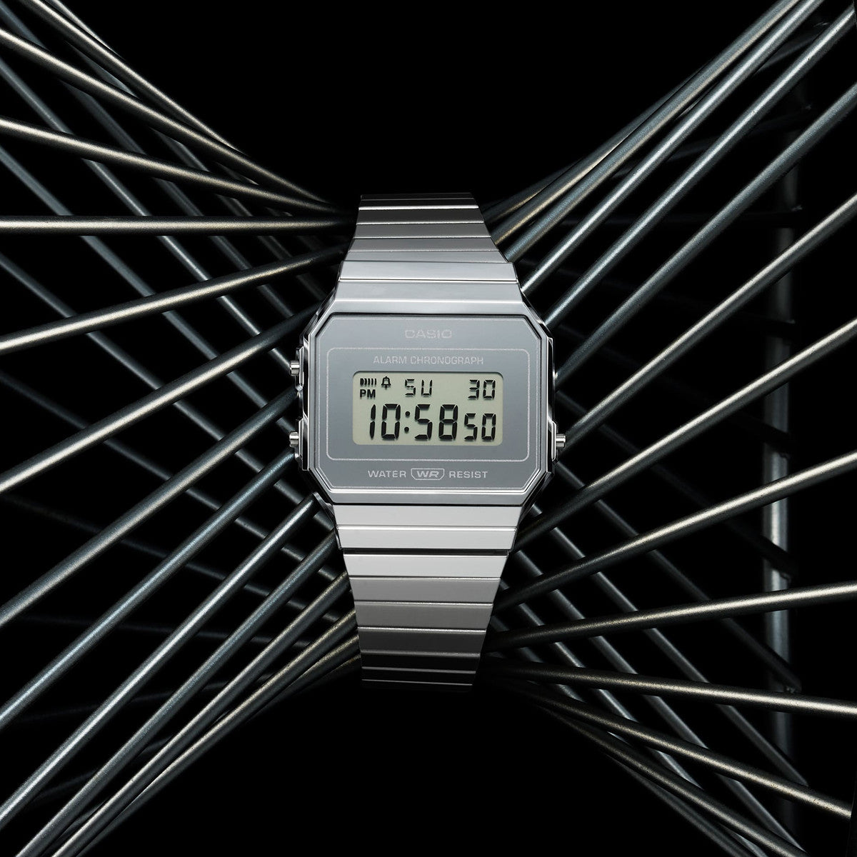 CASIO VINTAGE Mod. ICONIC SLIM SILVER A700WEV-7AEF