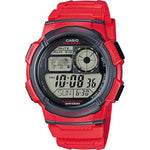 CASIO SPORT Mod. DIVER - WORLD TIME ILLUMINATOR 5 ALARMS. 10 YEARS BATTERY - RED AE-1000W-4AVDF