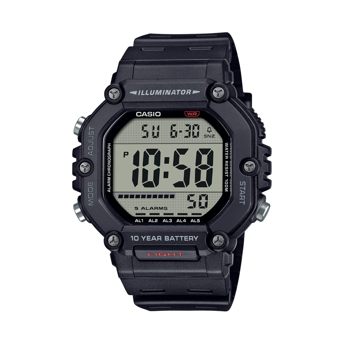 CASIO SPORT COLLECTION Mod. OVERSIZE 10 YEARS BATTERY - BLACK AE-1600H-1AVEF