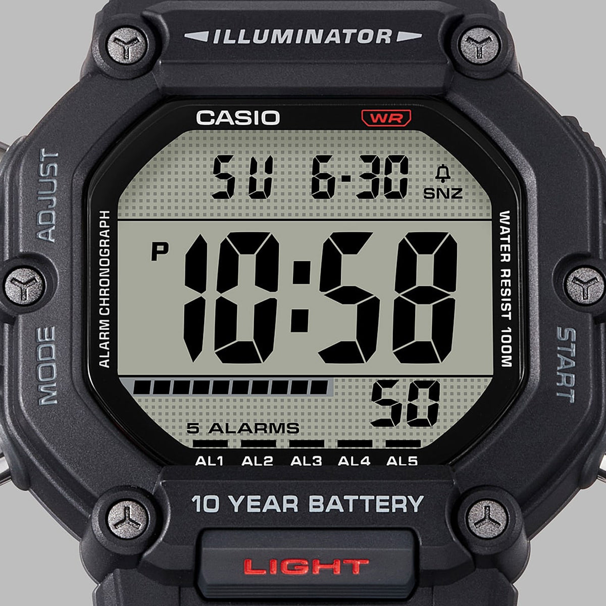 CASIO SPORT COLLECTION Mod. OVERSIZE 10 YEARS BATTERY - BLACK AE-1600H-1AVEF