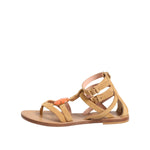 Alberta Ferretti Brown Flip Flops Zipper Ankle Strap Shoes LA12606-38