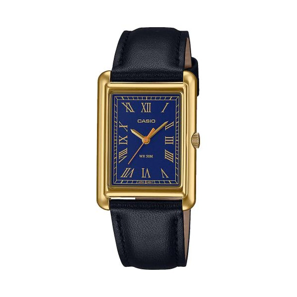 CASIO COLLECTION Mod. LADY TANK. GOLD. LEATHER - BLUE