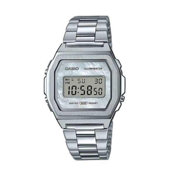 CASIO VINTAGE PREMIUM COLLECTION Steel bracelet, MOP dial A1000D-7EF