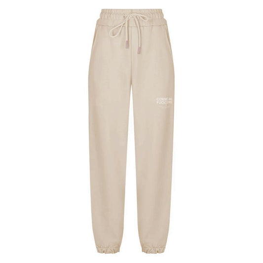 Comme Des Fuckdown Beige Cotton Women Sweatpant