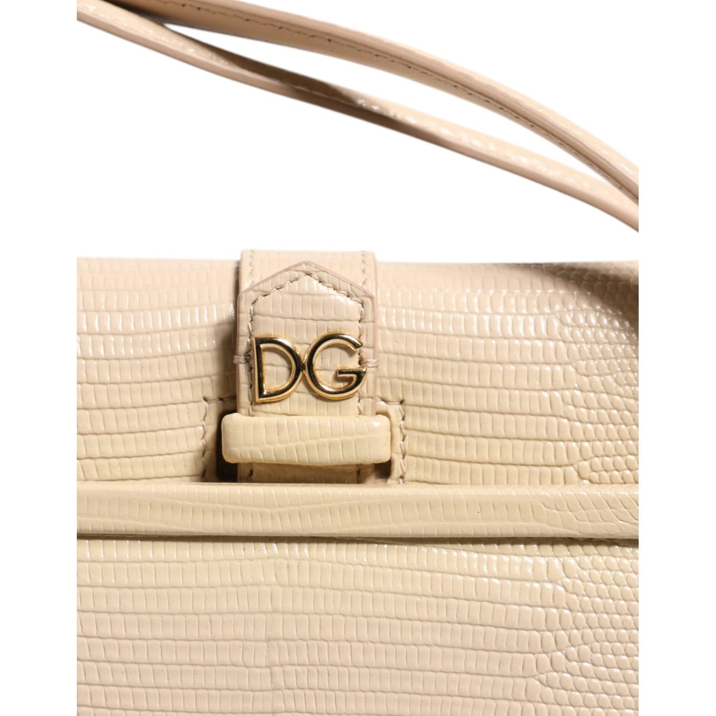 Dolce & Gabbana Beige Leather Ingrid Top Handle Shoulder Bag BAG4040
