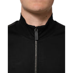 Dolce & Gabbana Black Cotton Logo Full Zip Men Bomber Jacket TSH90779-52