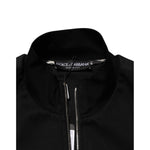 Dolce & Gabbana Black Cotton Logo Full Zip Men Bomber Jacket TSH90779-52