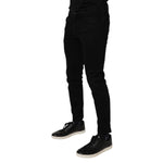 Dolce & Gabbana Black Cotton Skinny Jeans Men Trouser Pants PAN76664 -566