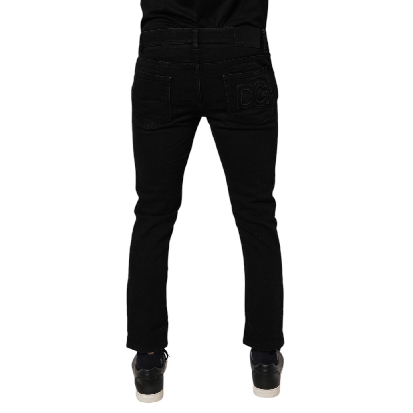 Dolce & Gabbana Black Cotton Skinny Jeans Men Trouser Pants PAN76664 -566