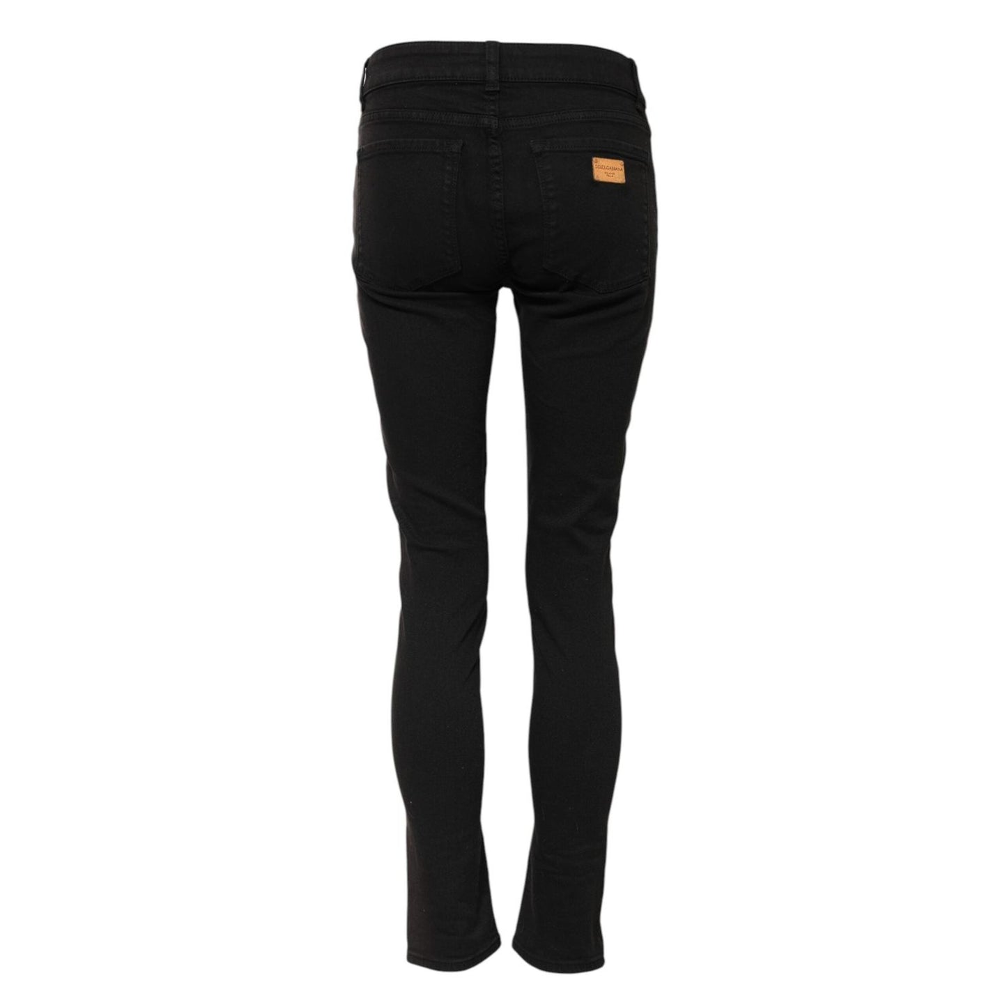 Dolce & Gabbana Black Cotton Skinny Mid Waisted Denim Jeans PAN76295-38