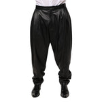 Dolce & Gabbana Black Lamb Leather Trousers Men Pants PAN76745 -50