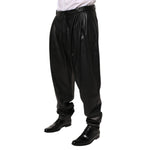 Dolce & Gabbana Black Lamb Leather Trousers Men Pants PAN76745 -50
