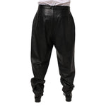 Dolce & Gabbana Black Lamb Leather Trousers Men Pants PAN76745 -50