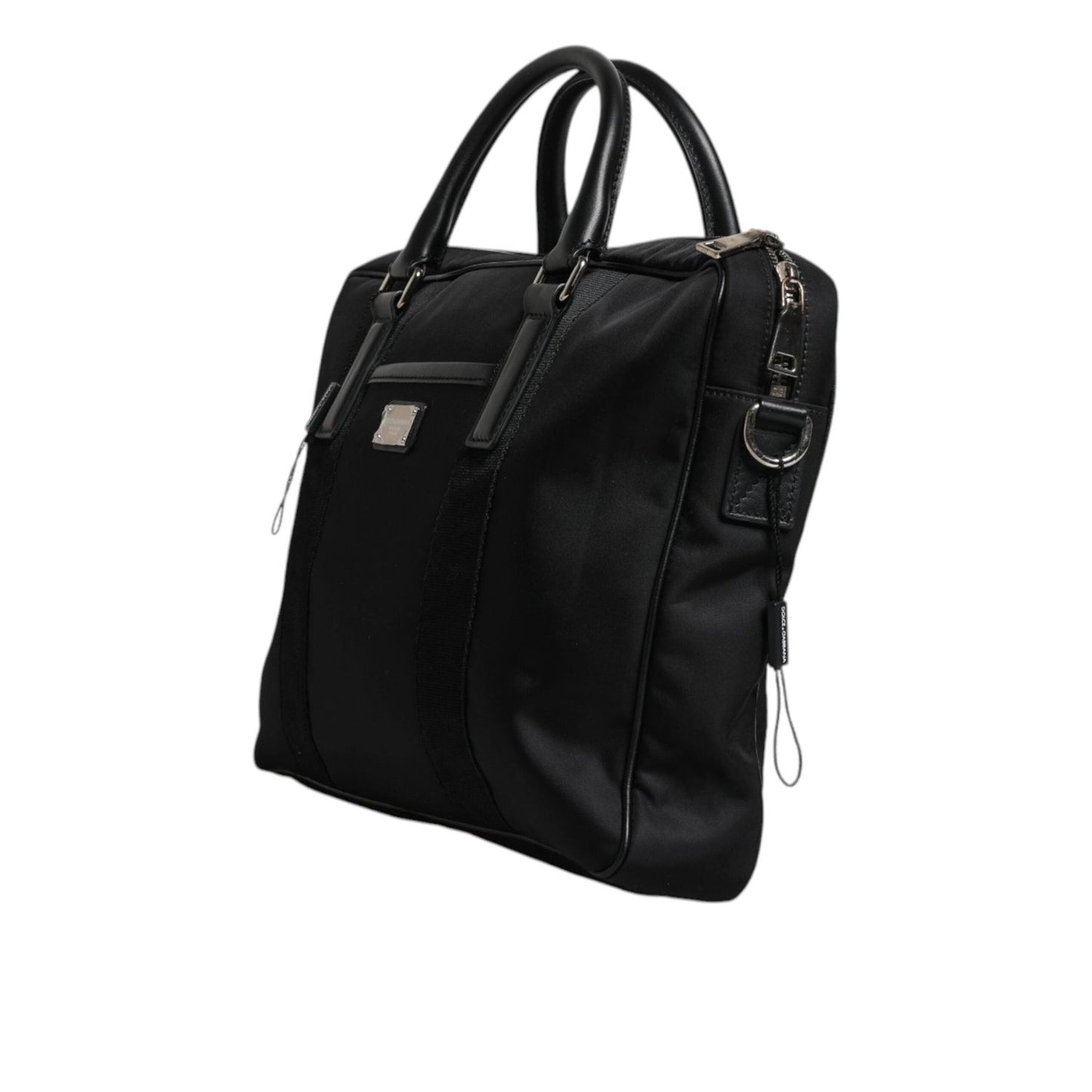 Dolce & Gabbana Black Logo Plaque Double Handle Messenger Bag BAG4153