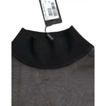Dolce & Gabbana Black Mesh Turtleneck Sheer Blouse Top TSH852009-48