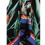 Dolce & Gabbana Black Strelitzia High Waist Wrap Midi Skirt SKI1932-36