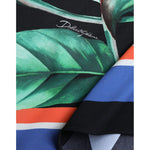 Dolce & Gabbana Black Strelitzia High Waist Wrap Midi Skirt SKI1932-36