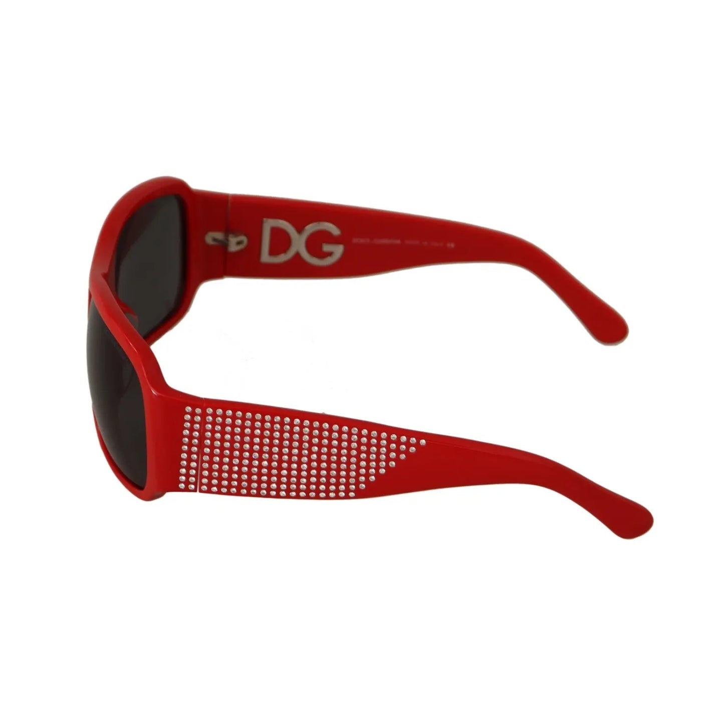 Dolce & Gabbana DG4027 Red Crystal Black Lens Shades Sunglasses