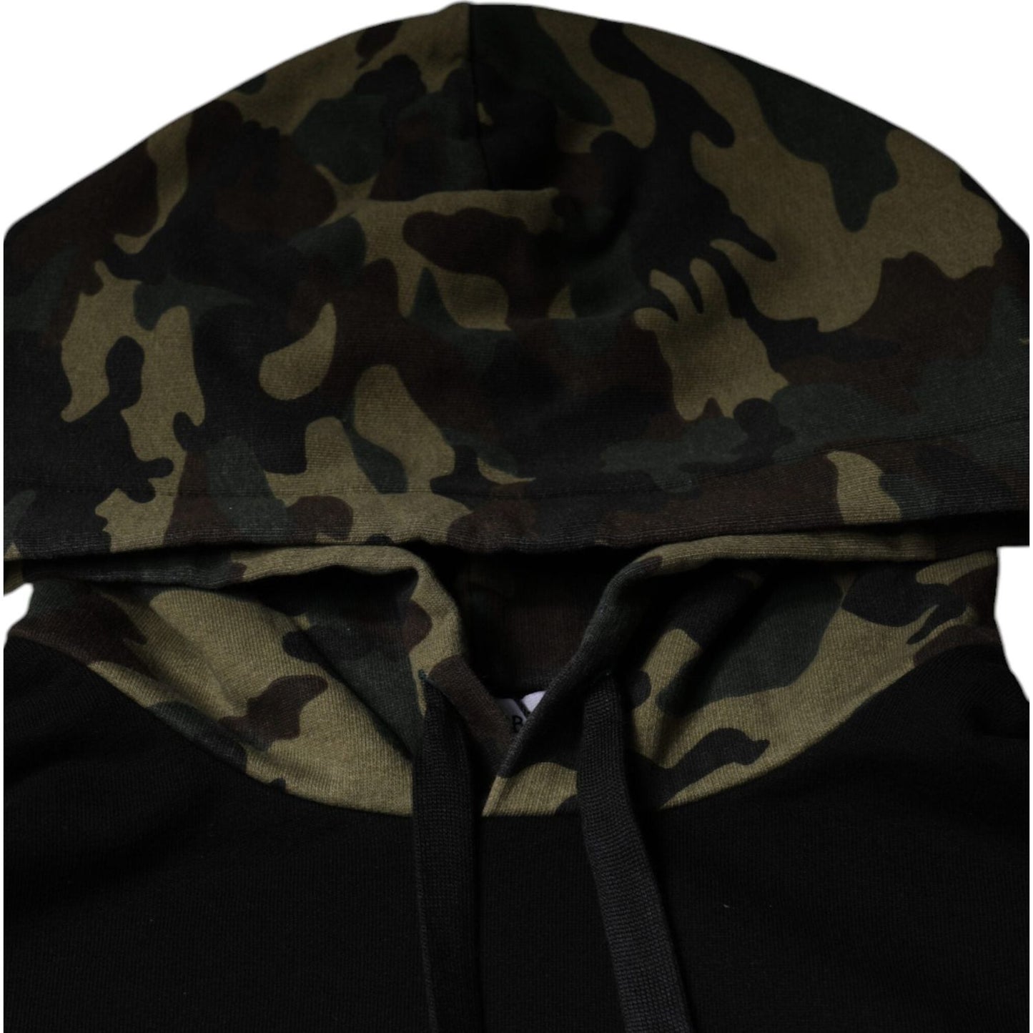 Dolce & Gabbana Black Camouflage Hooded Sweatshirt Sweater TSH87042-50
