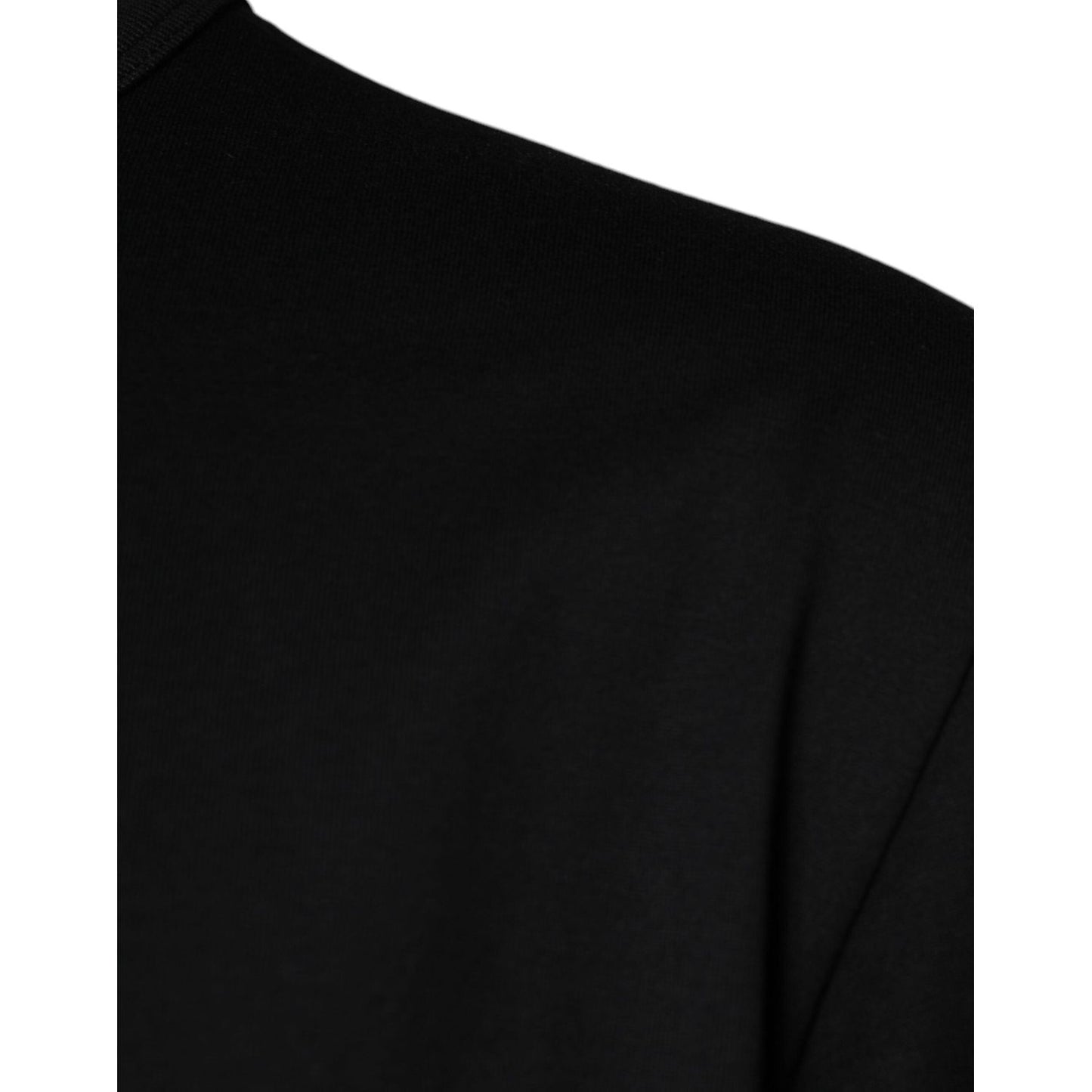 Dolce & Gabbana Black Cotton Shorts Sleeves Crewneck T-shirt TSH86907-54