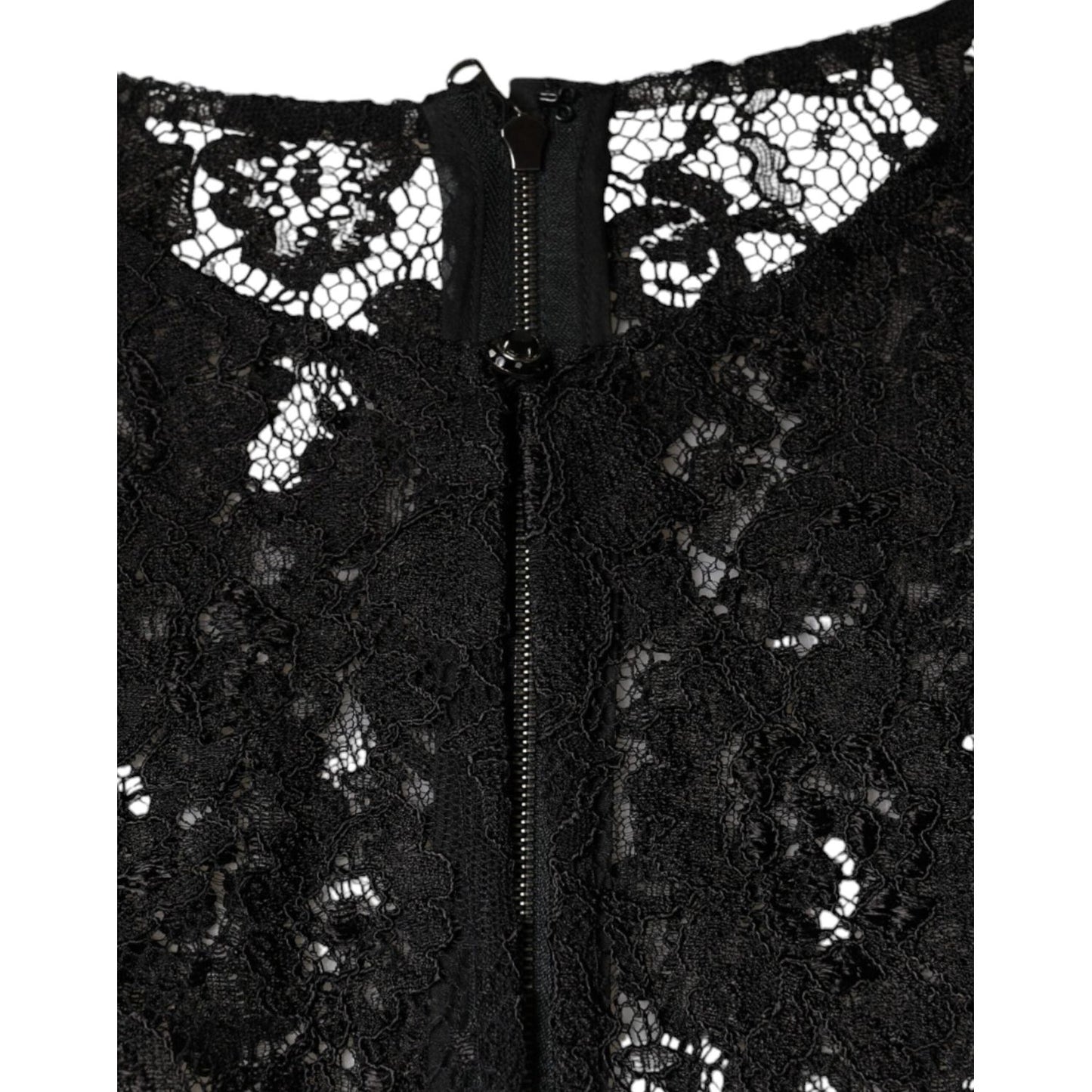 Dolce & Gabbana Black Floral Lace See Through Long Sleeve Top TSH86554-40