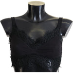 Dolce & Gabbana Black Floral Lace Stretch Bralette Underwear BIK1639-2
