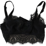 Dolce & Gabbana Black Floral Lace Stretch Bralette Underwear BIK1639-2