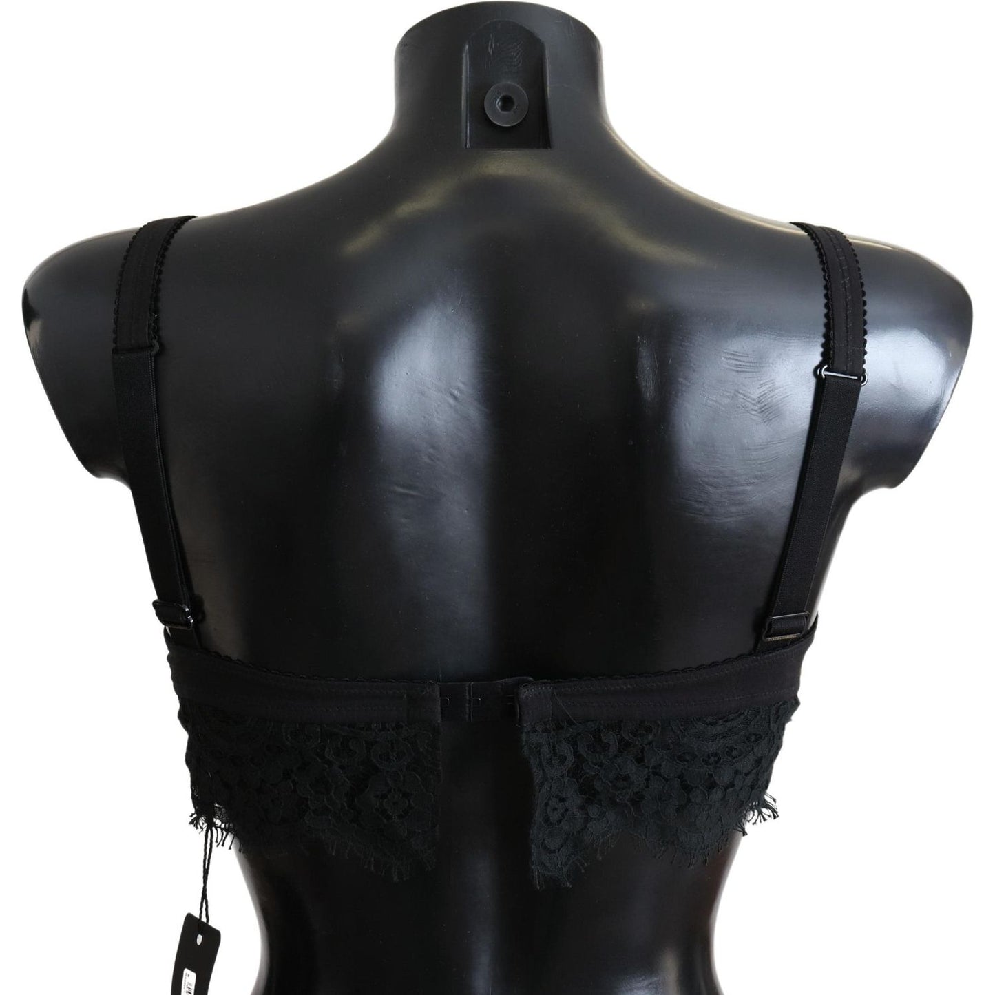 Dolce & Gabbana Black Floral Lace Stretch Bralette Underwear BIK1639-2