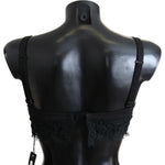 Dolce & Gabbana Black Floral Lace Stretch Bralette Underwear BIK1639-2