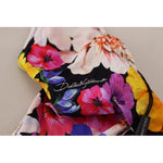 Dolce & Gabbana Black Floral Print Swimsuit Bikini Bottom Swimwear BIK1646-3