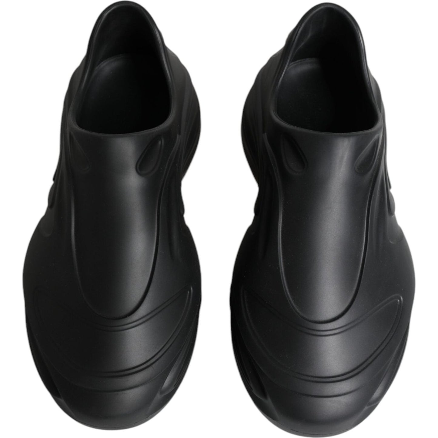 Dolce & Gabbana Black Foiled Rubber Toy Low Top Sneakers Shoes MV6349-44