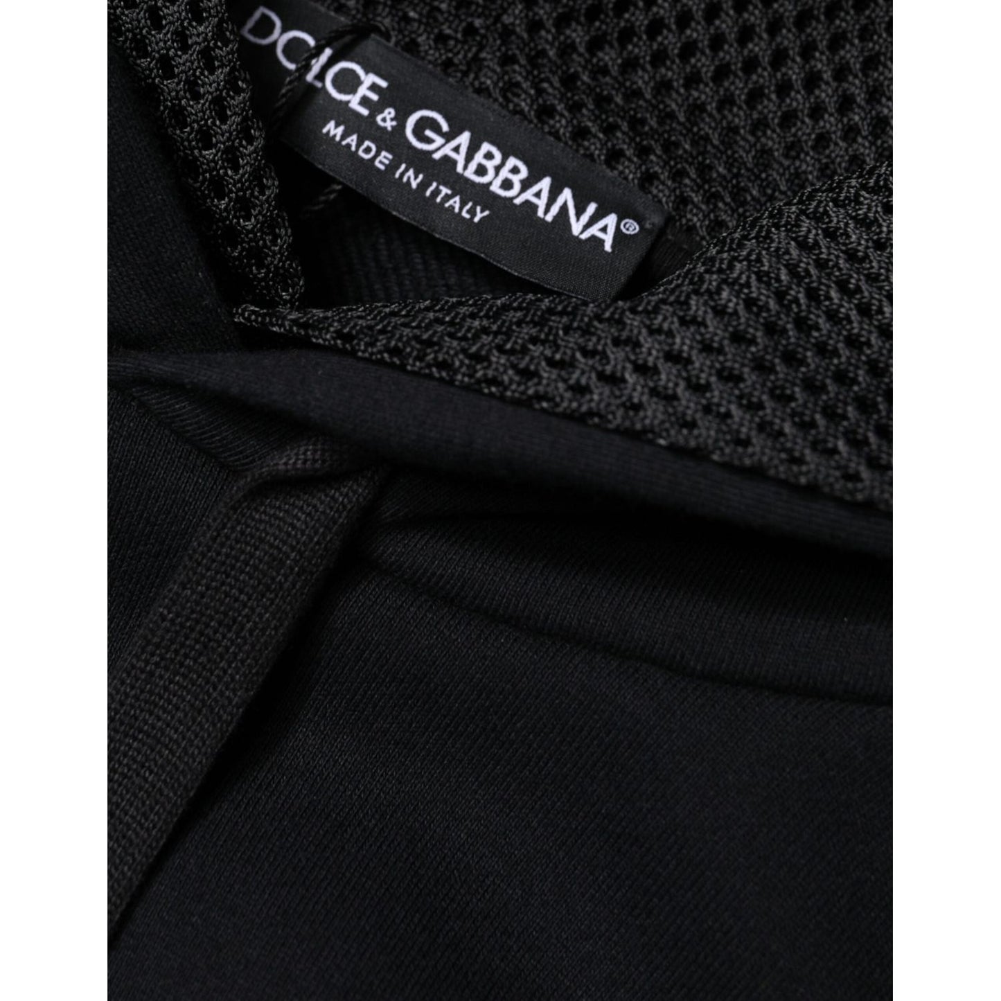 Dolce & Gabbana Black Hooded Pullover Men Sweatshirt Sweater JKT41275-50