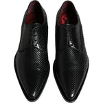 Dolce & Gabbana Black Leather Derby Formal Dress Shoes MV6311-45