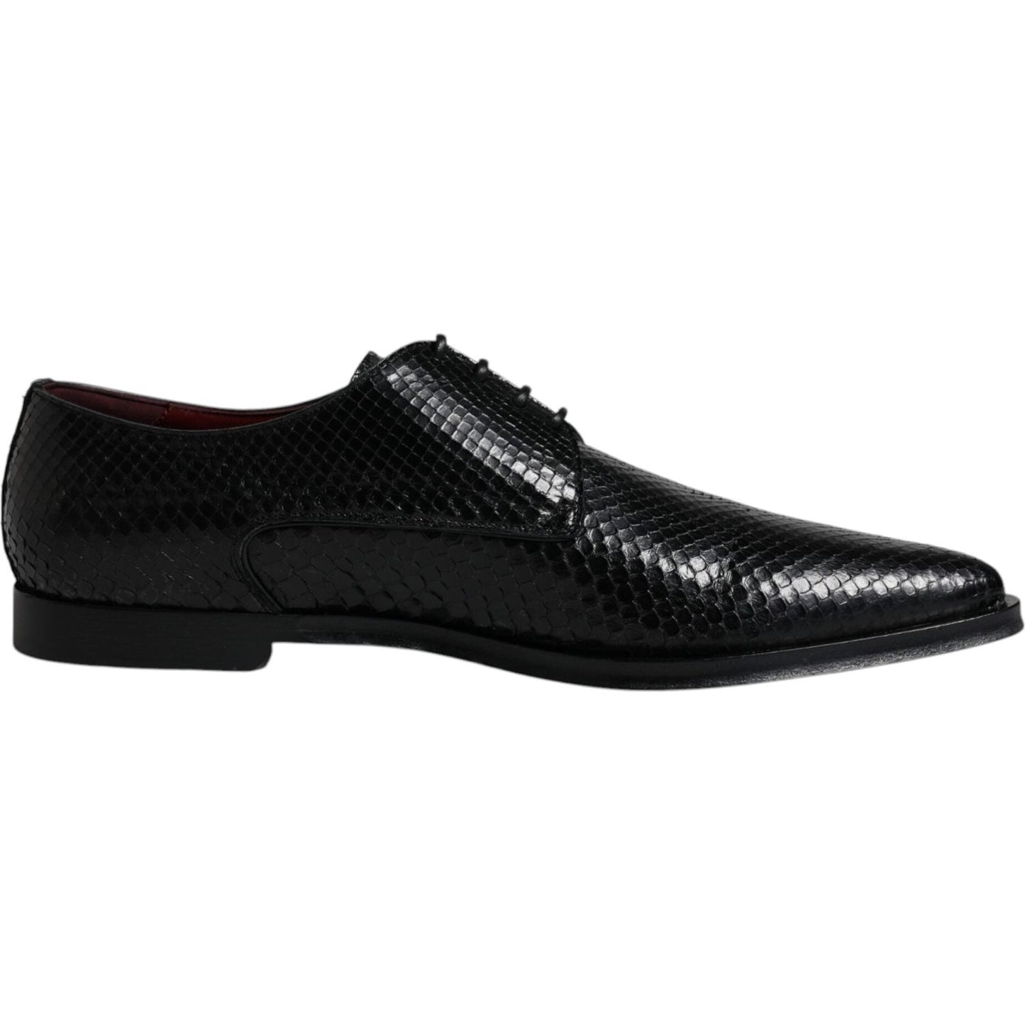 Dolce & Gabbana Black Leather Derby Formal Dress Shoes MV6311-45