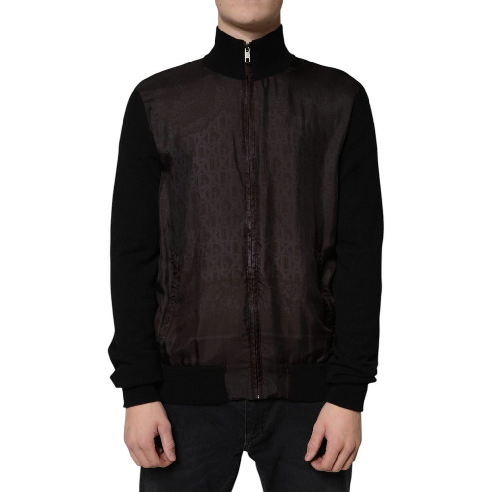 Dolce & Gabbana Black Logo Monogram Full Zip Bomber Jacket JKT3900-50