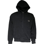 Dolce & Gabbana Black Logo Plaque Hooded Full Zip Sweater TSH86995-46