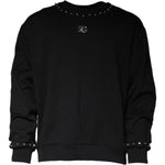 Dolce & Gabbana Black Logo Stud Pullover Sweatshirt Sweater TSH87008-54