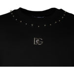 Dolce & Gabbana Black Logo Stud Pullover Sweatshirt Sweater TSH87008-54