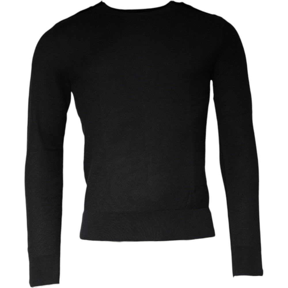 Dolce & Gabbana Black Long Sleeve Crew Neck Pullover Sweater TSH87079-46