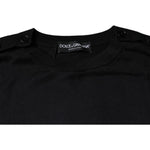 Dolce & Gabbana Black Long Sleeve Crew Neck Pullover Sweater TSH87079-46