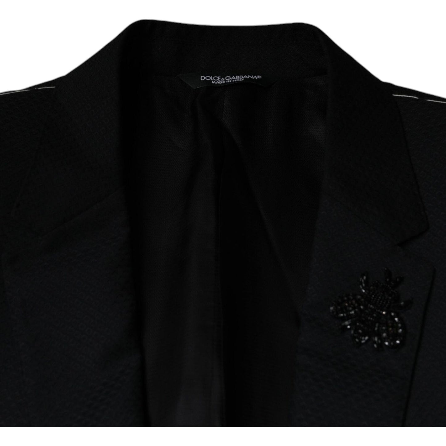 Dolce & Gabbana Black MARTINI Bee Single Breasted Blazer JKT4081-46