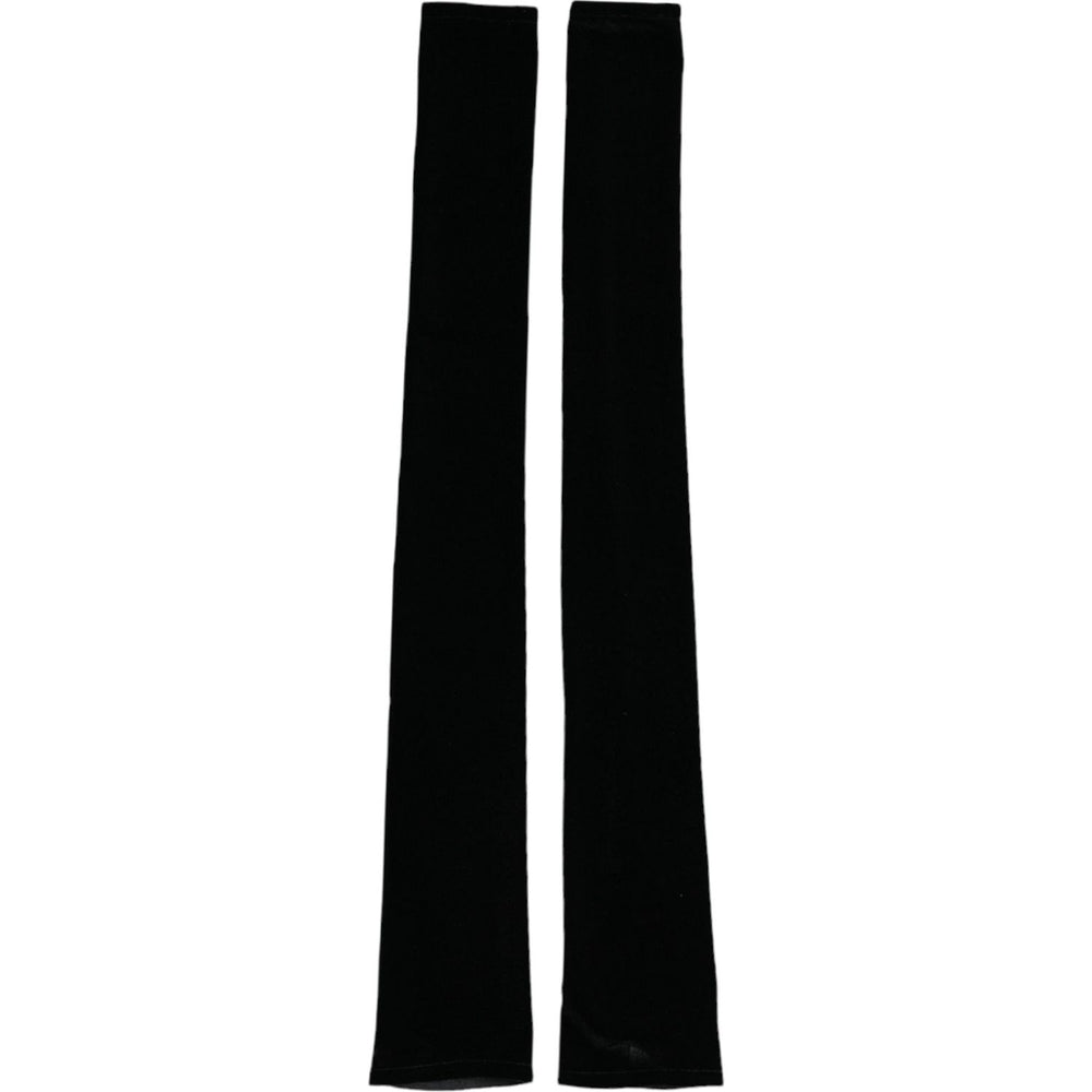 Dolce & Gabbana Black Nylon Finger Less Elbow Long Gloves LB30122-7