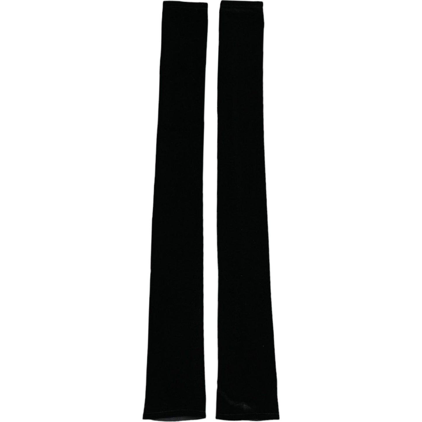 Dolce & Gabbana Black Nylon Finger Less Elbow Long Gloves LB30122-7