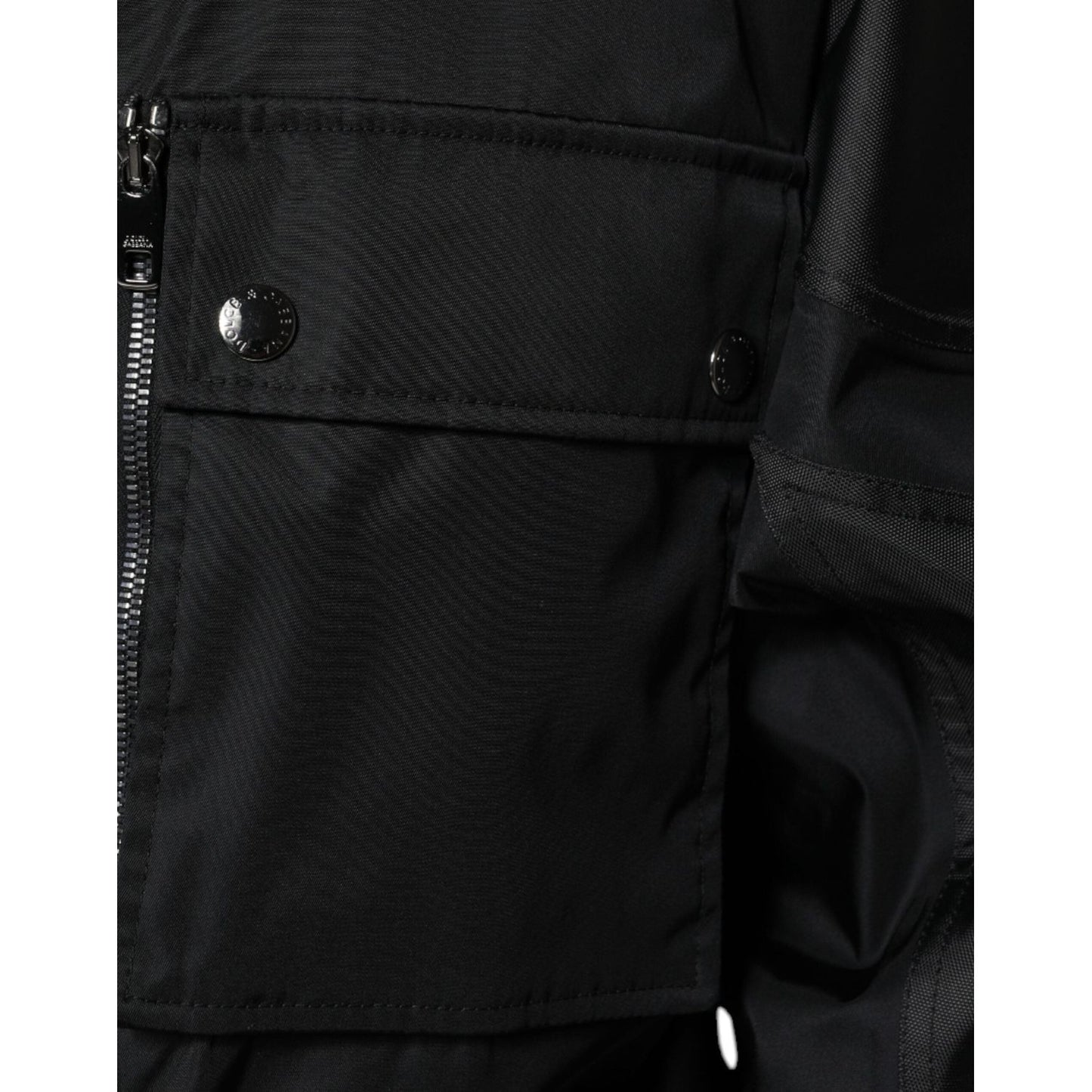 Dolce & Gabbana Black Nylon Winter Men Parka Coat Jacket JKT41278-56
