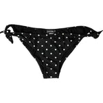 Dolce & Gabbana Black Polka Dot Swimwear Beachwear Bottom Bikini BIK1814-4