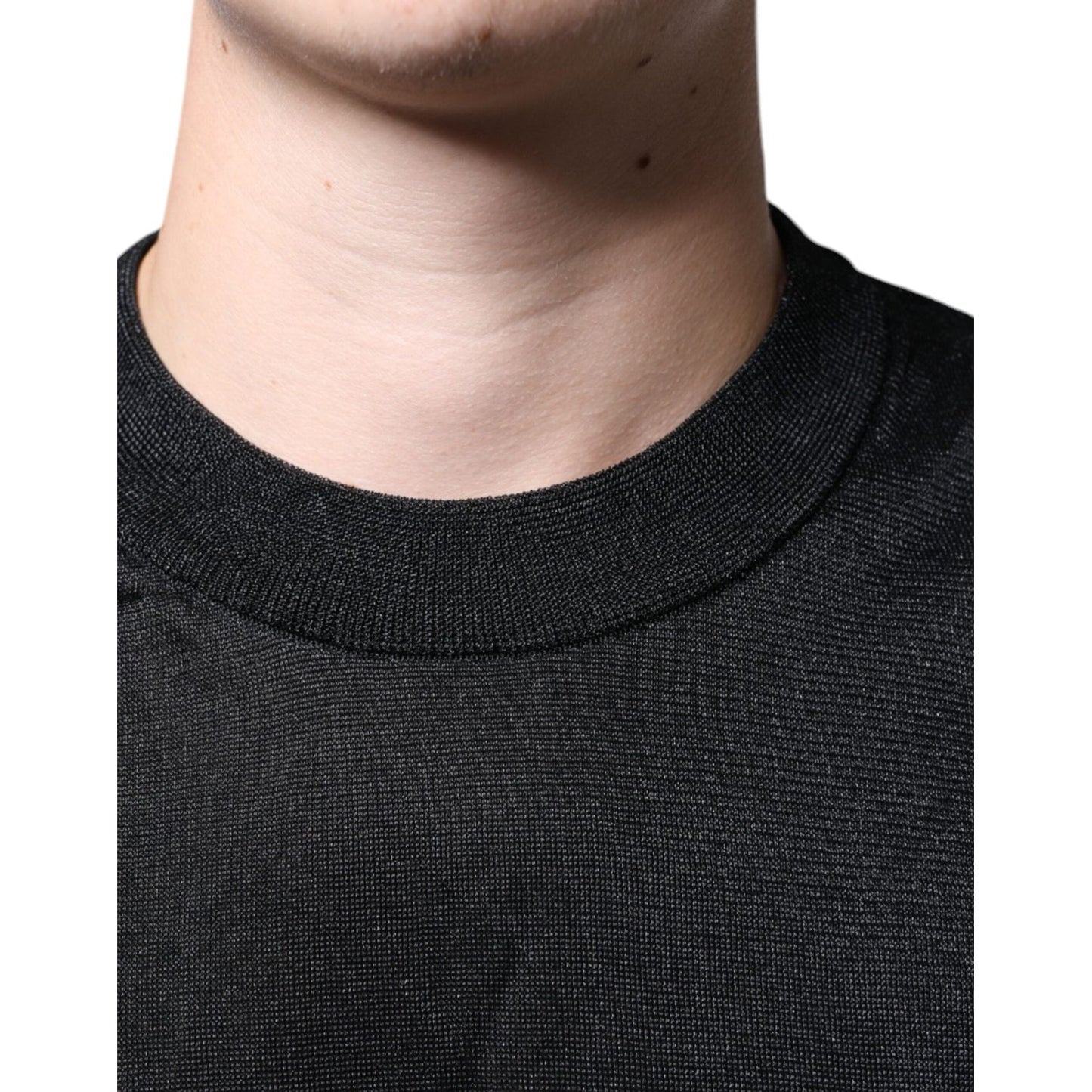 Dolce & Gabbana Black Polyester Pullover Sweatshirt Sweater TSH87108-50