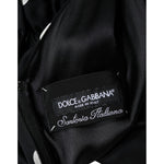 Dolce & Gabbana Black Silk Polka Dot Vneck Tassel Midi Dress DR281331-44